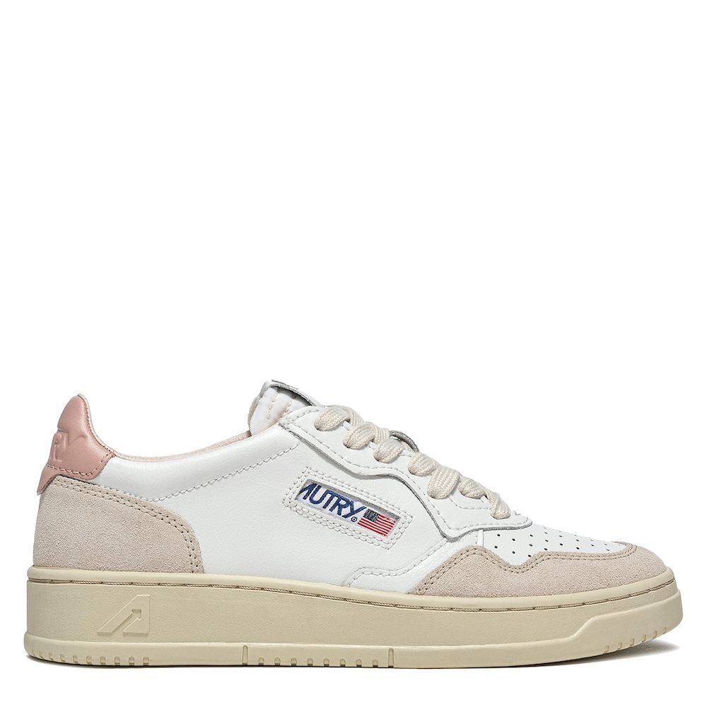 Sneaker Autry Medalist Low Woman Leather/Suede White/Pow – vista laterale