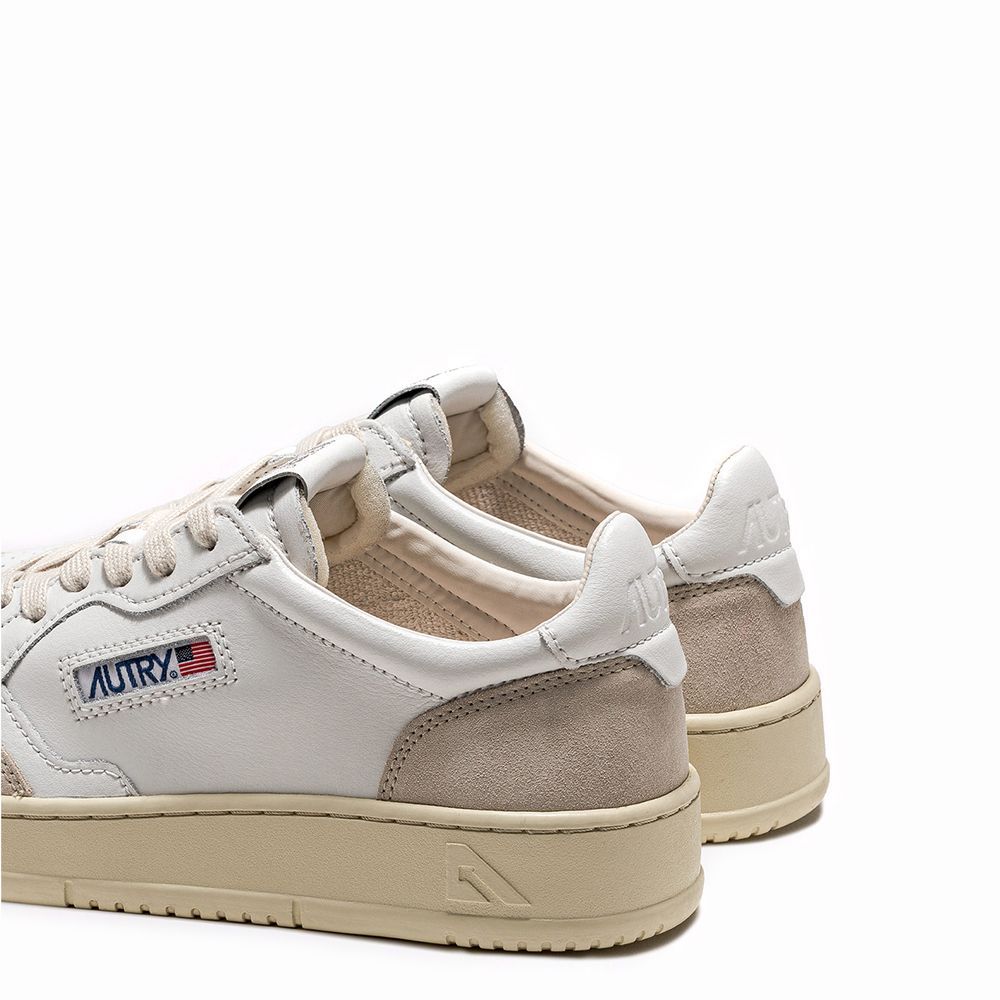 Sneaker Autry Medalist Low Man Leather/Suede White/Beige – vista laterale interna