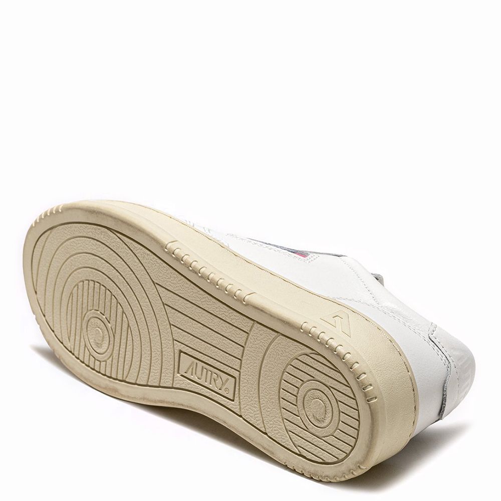 Sneaker Autry Medalist Low Man Leather White/White – suola in gomma