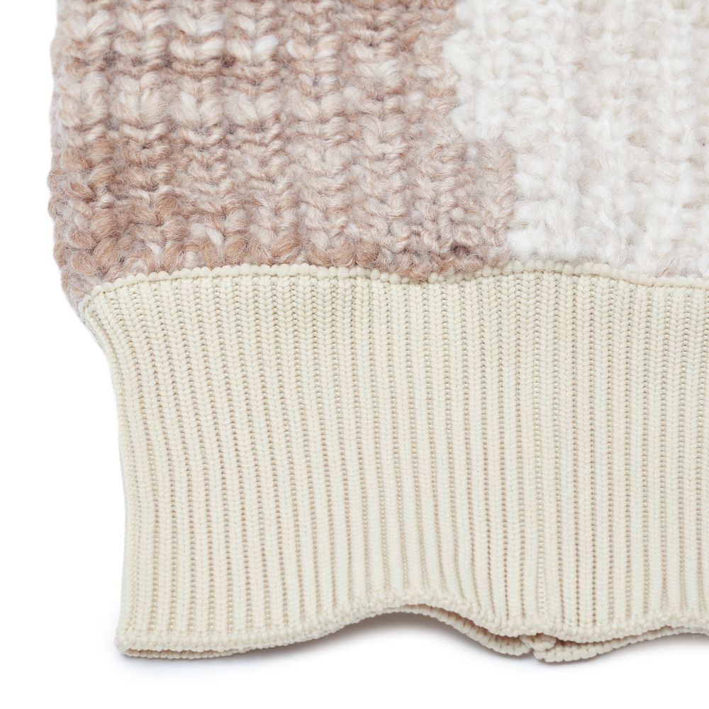 Passamontagna Gaia Segattini Knotwear x FLAT shop Balaclava White – dettaglio del collo a costine
