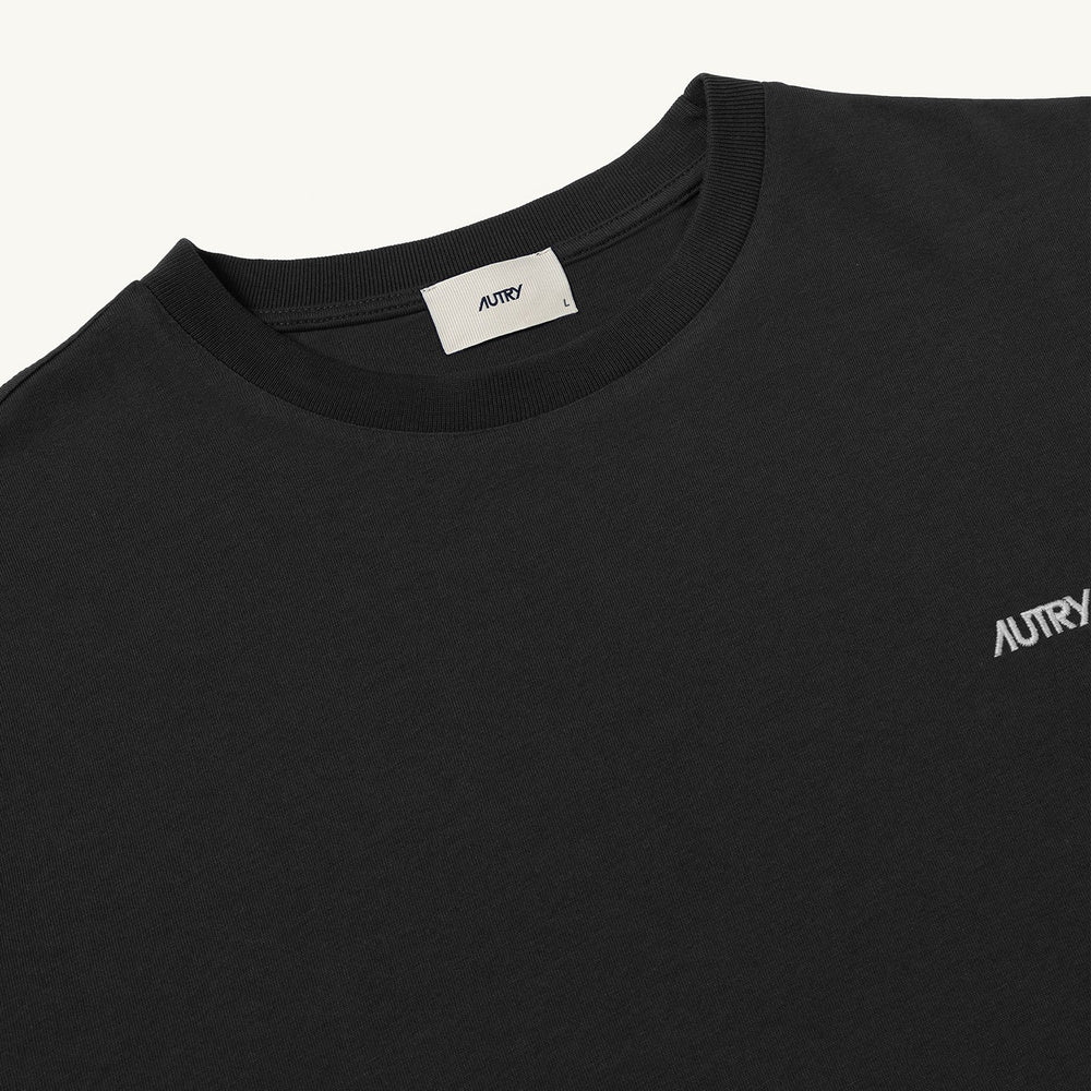 T-shirt Autry T-Shirt With Embroidered Logo For Man Black – dettaglio del collo