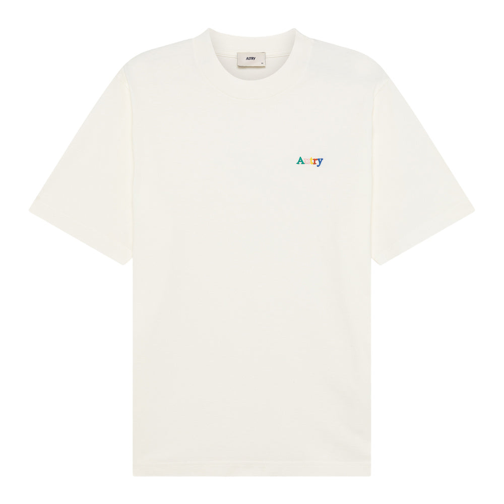 T-shirt Autry T-Shirt With Multicolor Logo Alabaster – vista frontale