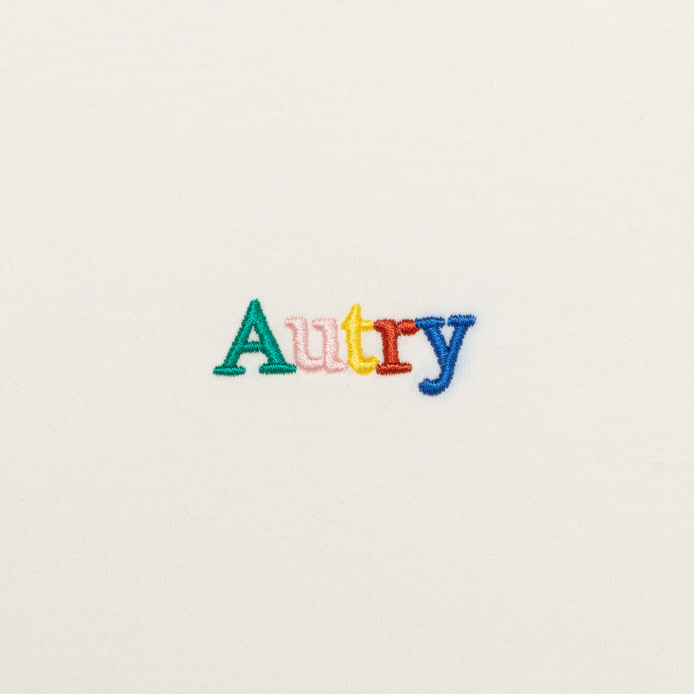 T-shirt Autry T-Shirt With Multicolor Logo Alabaster – dettaglio del logo multicolore