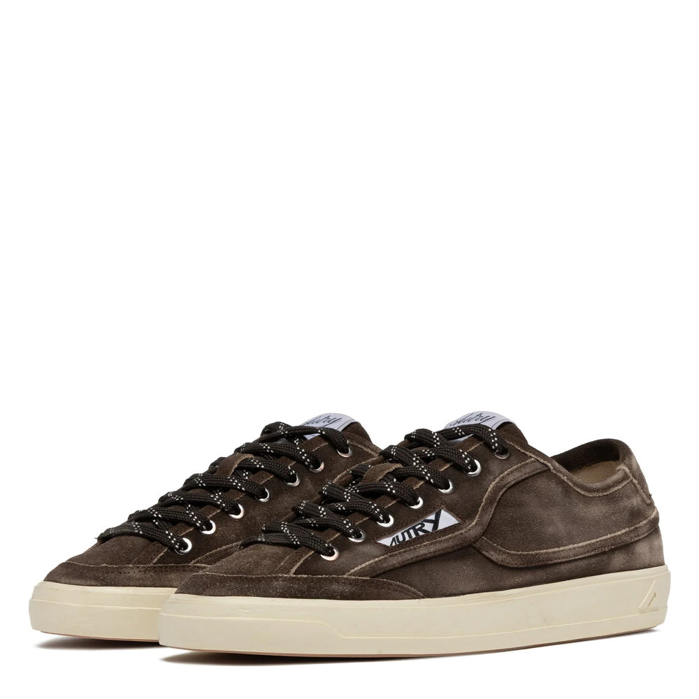 Sneaker Autry Windscape Low Man in suede mustang – vista di tre quarti