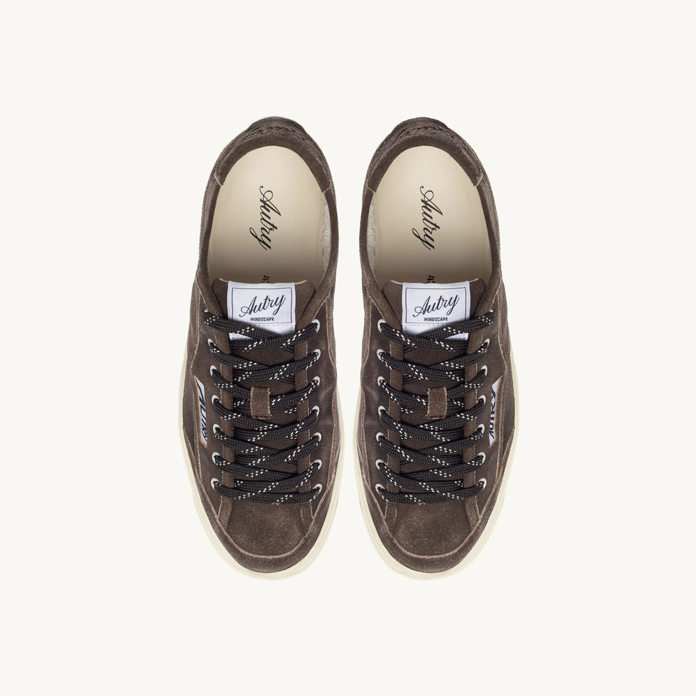 Sneaker Autry Windscape Low Man in suede mustang – vista dall'alto