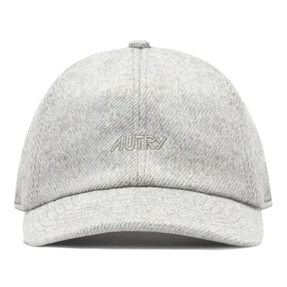 Cappellino Autry Wool Baseball Cap With Embroidered Logo Grey Melange – vista frontale