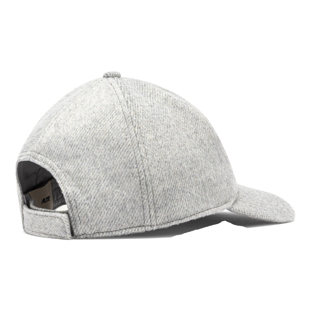 Cappellino Autry Wool Baseball Cap With Embroidered Logo Grey Melange – vista posteriore