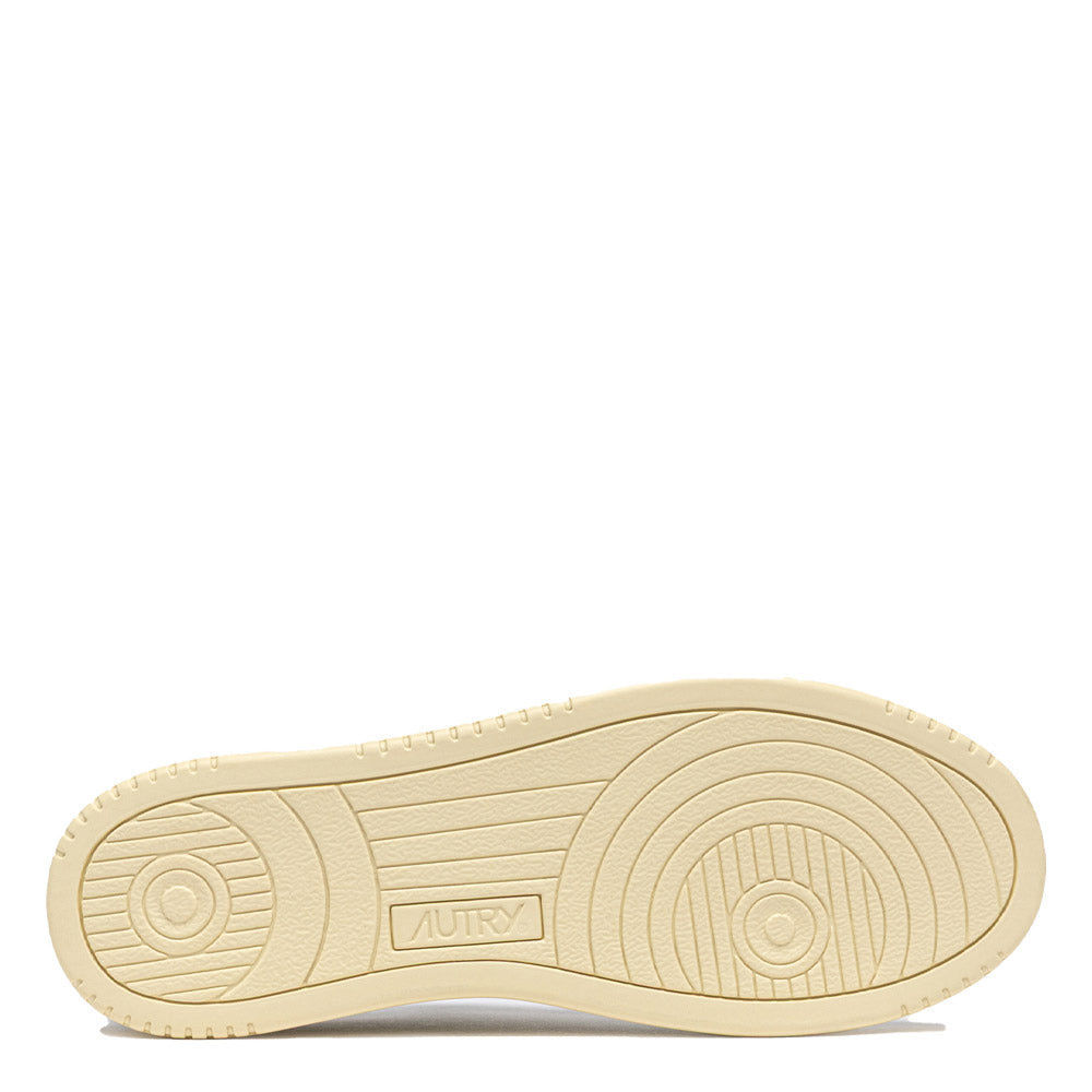 Sneaker Autry Medalist Low Man Leather White/Feather Gray – suola in gomma