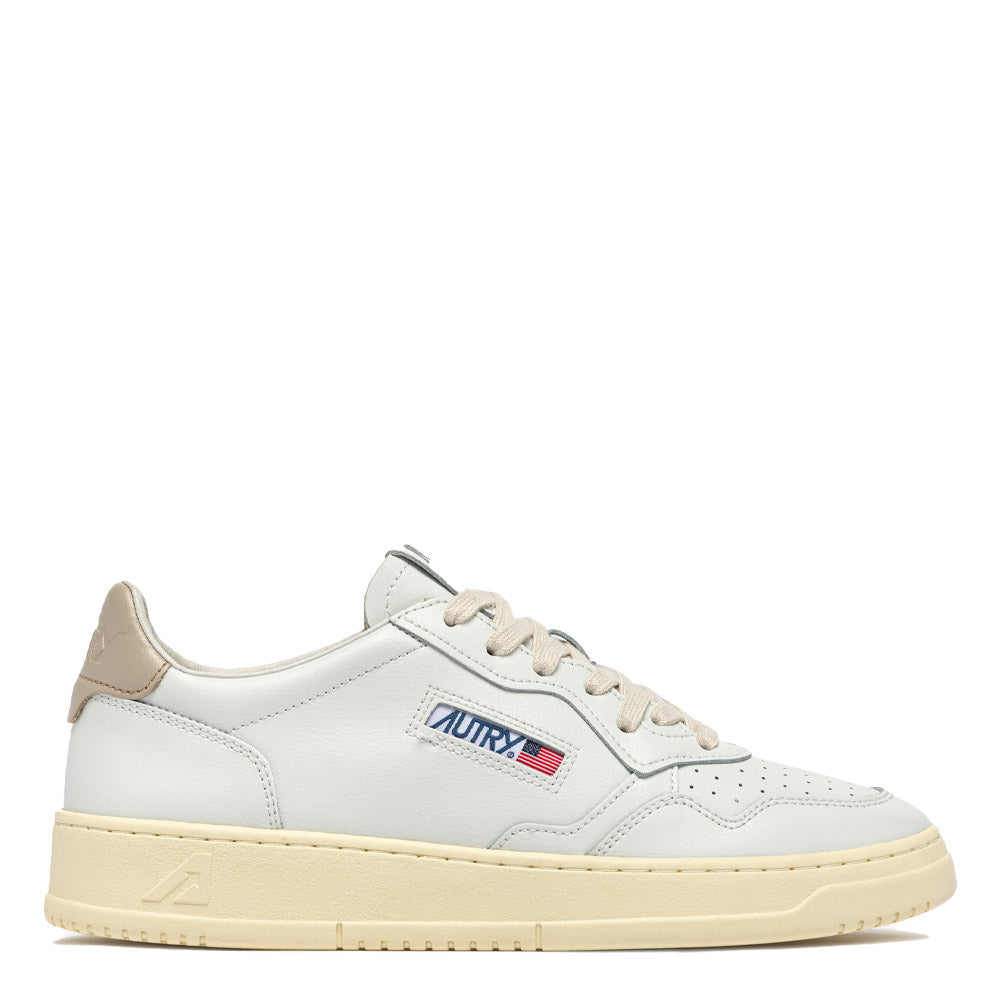 Sneaker Autry Medalist Low Man Leather White/Feather Gray – vista laterale