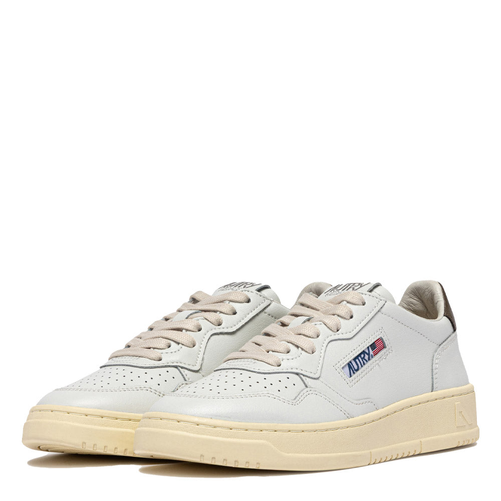 Sneaker Autry Medalist Low Man Leather White/Chocolate – vista laterale interna