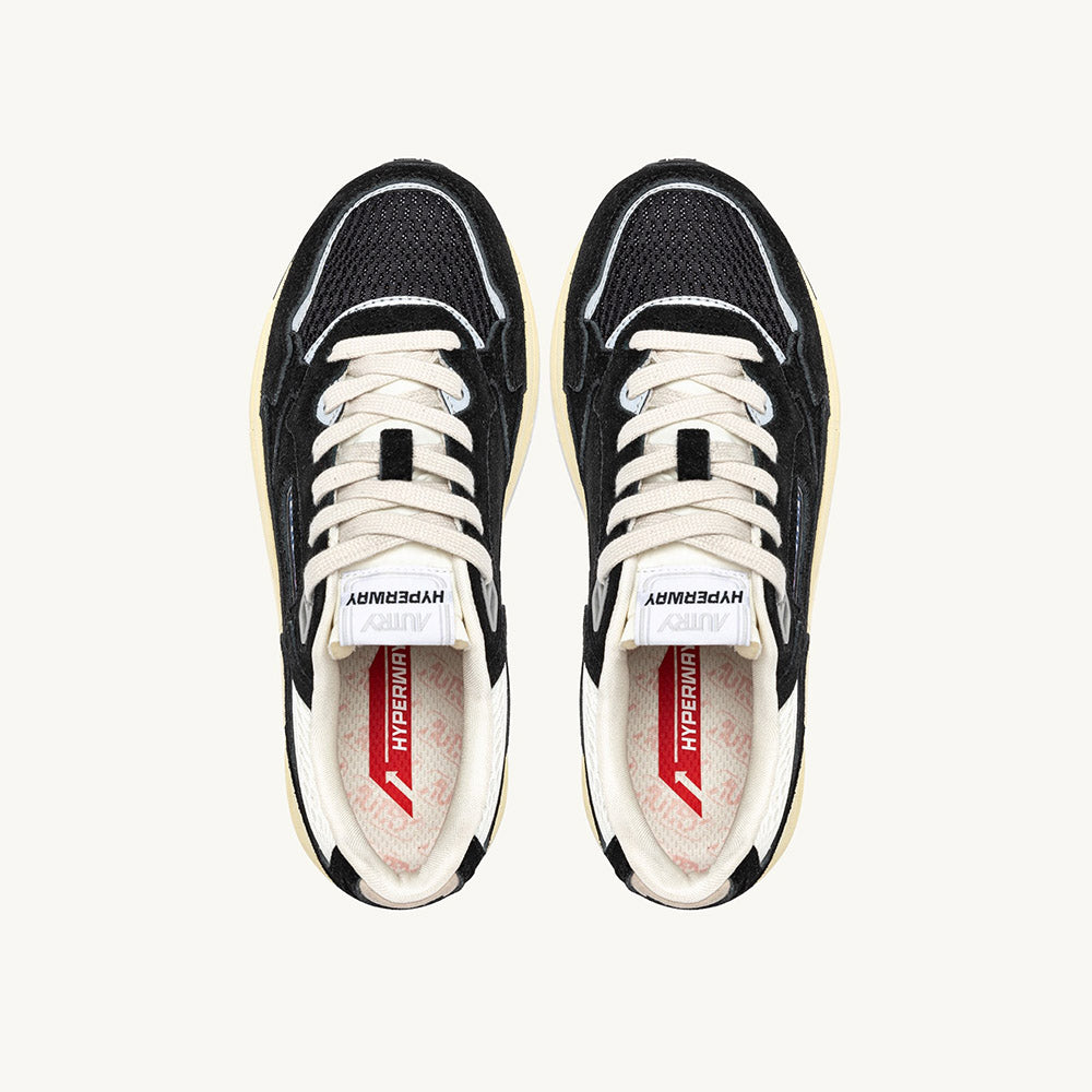 Sneaker Autry Hyperway Low Woman Black/Silver – vista dall'alto