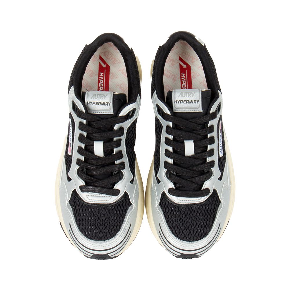 Sneaker Autry Hyperway Low Woman Silver/Black – vista dall'alto