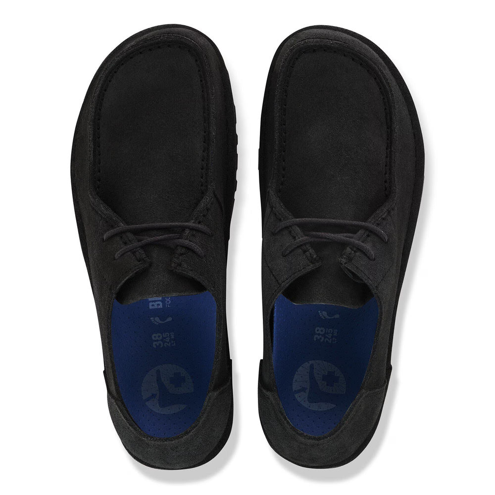 Scarpa Birkenstock Utti Lace Woman in pelle scamosciata Black – vista dall'alto