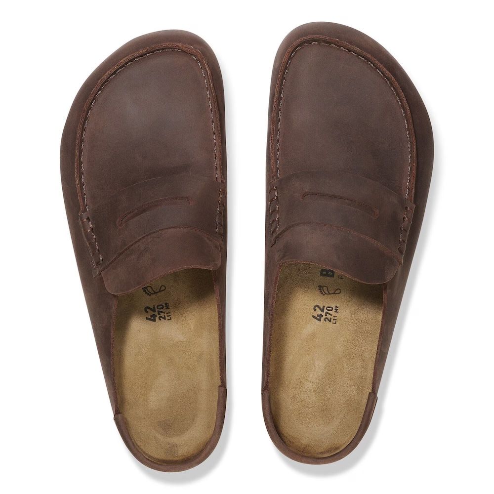Zoccolo Birkenstock Naples Wrapped in nabuk oliato Habana – vista dall'alto