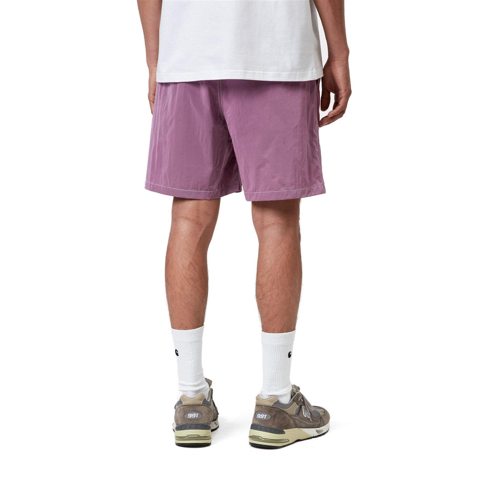Costume da bagno Carhartt WIP Canby Swim Trunks Gentle Purple / White – indossato vista posteriore