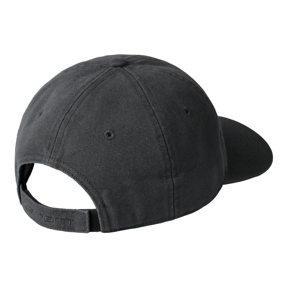 Cappellino Carhartt WIP Canvas Cap Black Stone Washed – vista posteriore