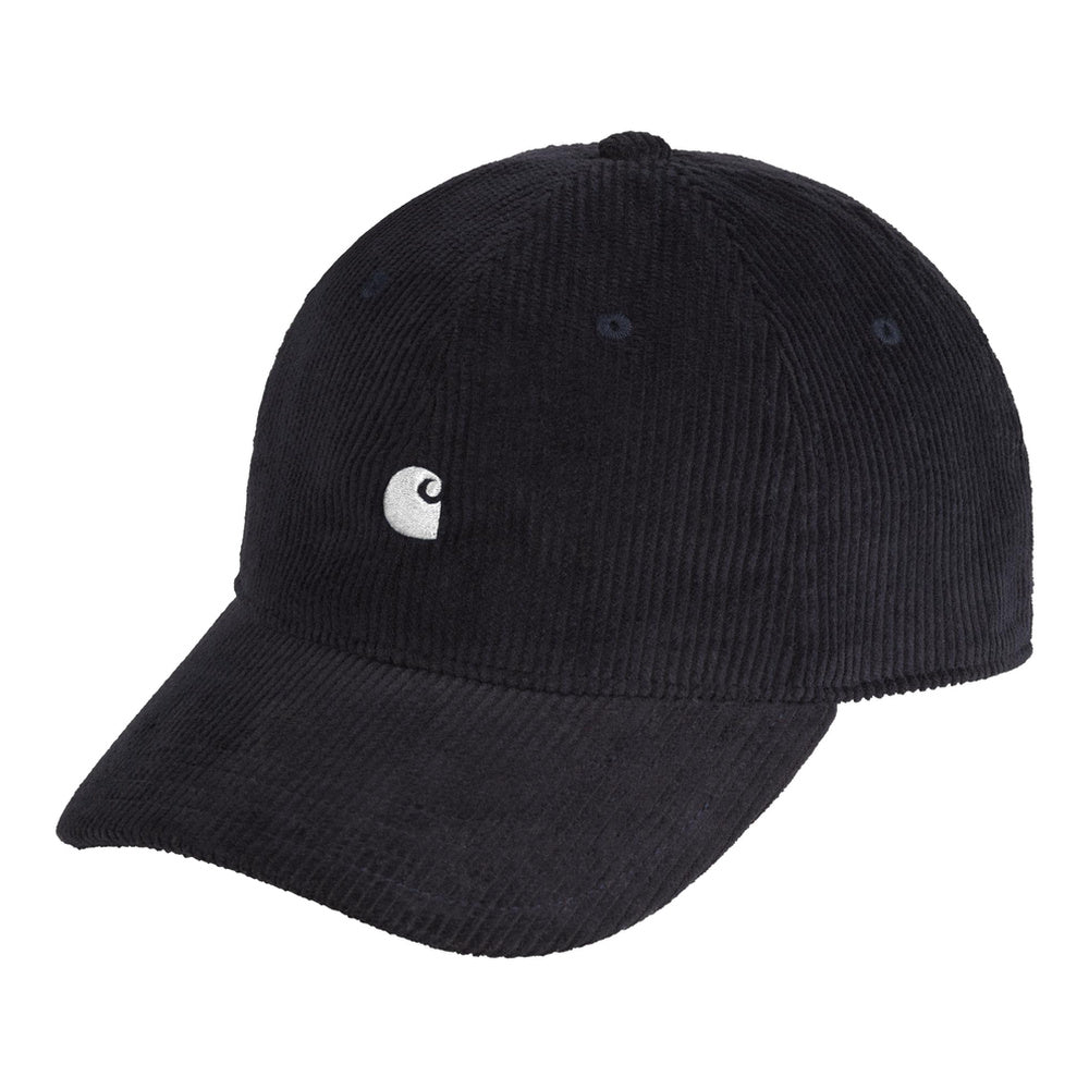 Cappellino Carhartt WIP Harlem Cap Dark Navy / White – vista frontale