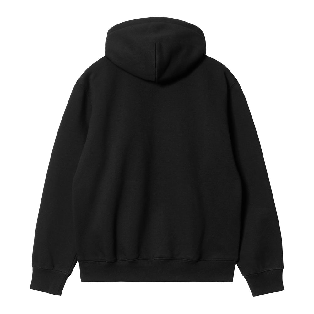 Felpa con cappuccio Carhartt WIP Hooded Carhartt Sweatshirt Black / White – vista posteriore