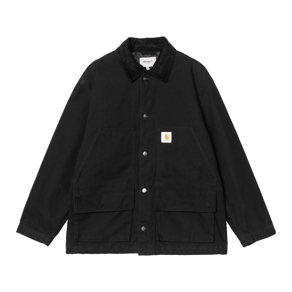 Giacca Carhartt WIP Lander Coat Black / Black – vista frontale