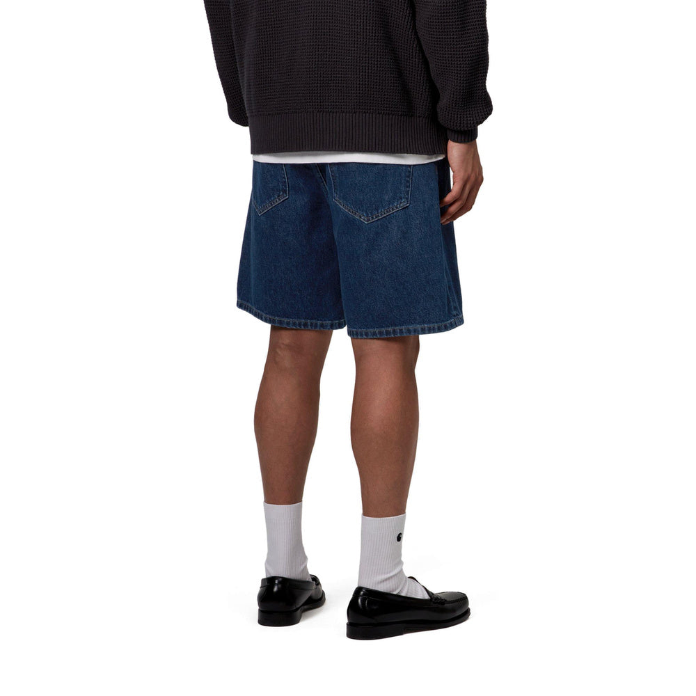Short Carhartt WIP Nolan Short Blue Heavy Stone Washed – indossati vista posteriore
