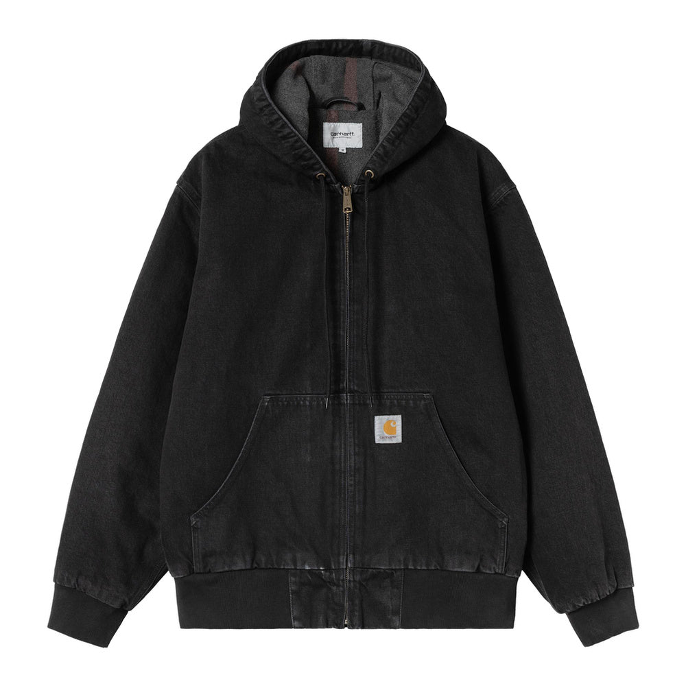 Giacca Carhartt WIP OG Active Jacket Black Stone Washed – vista frontale