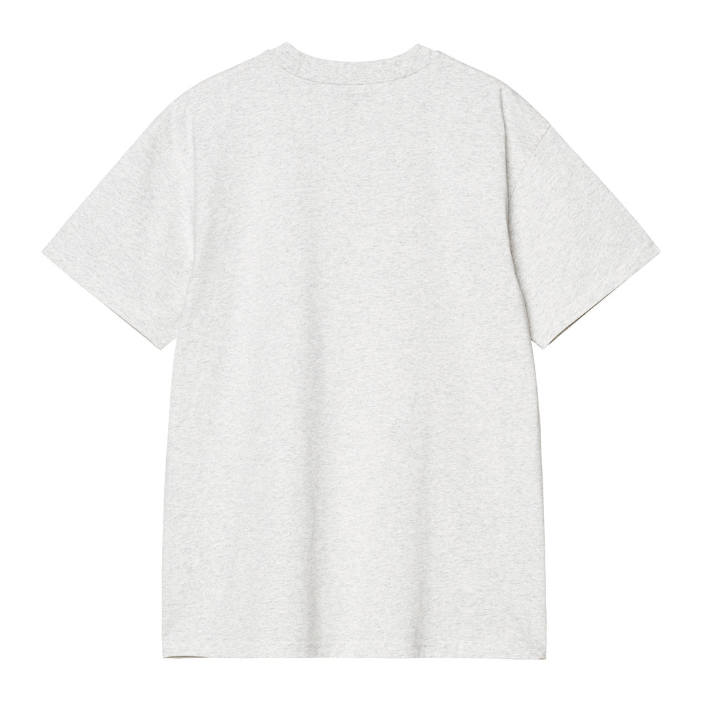 T-shirt Carhartt WIP S/S American Script T-Shirt Ash Heather – vista posteriore