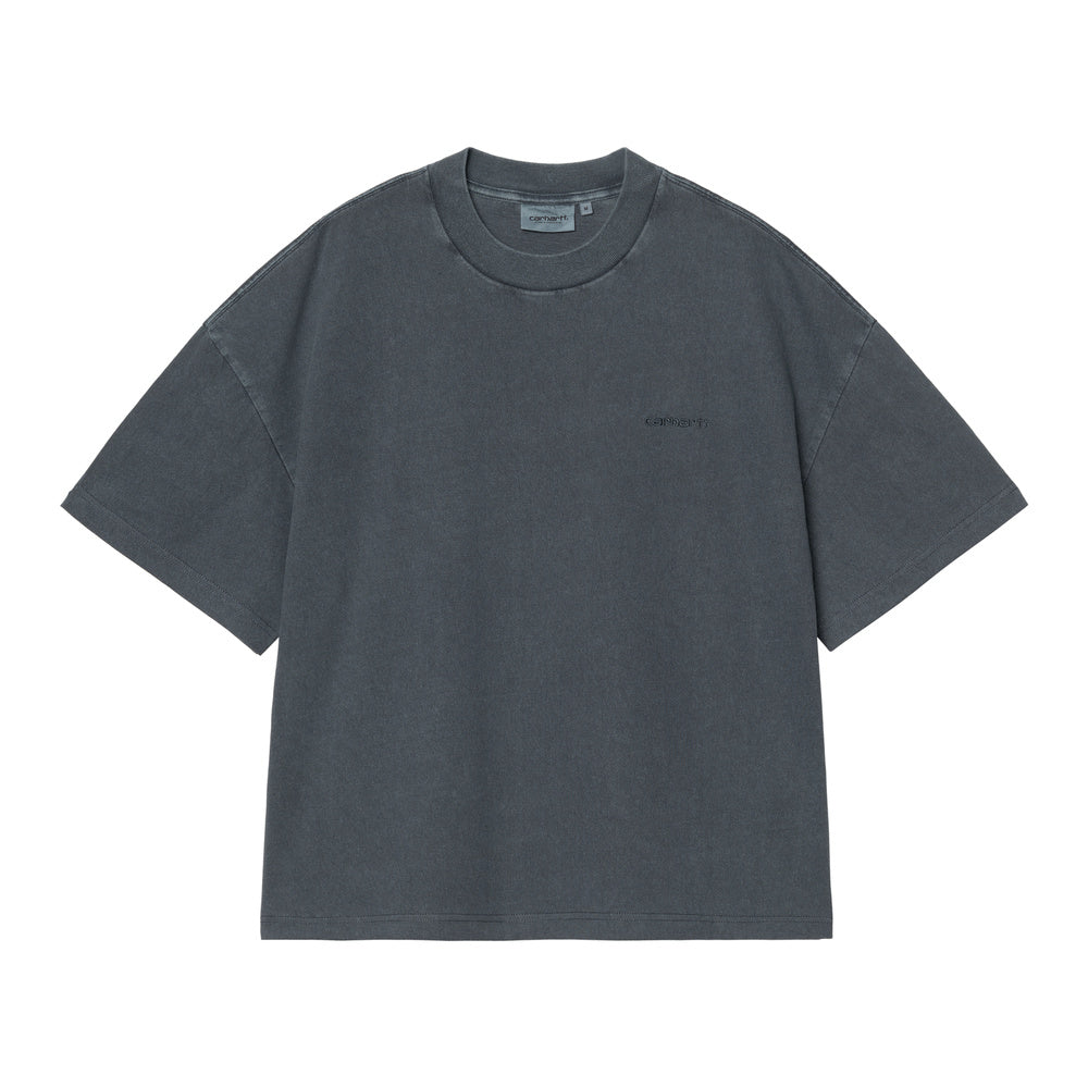 T-shirt Carhartt WIP S/S Benton T-Shirt Carbon Garment Dyed – vista frontale