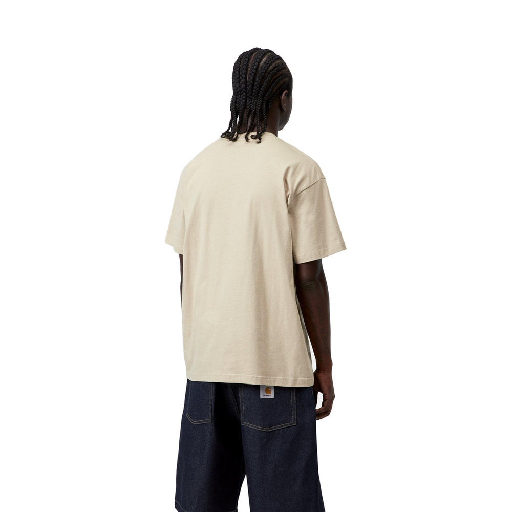 T-shirt Carhartt WIP S/S Cloud Script T-Shirt Barchan – indossata vista posteriore