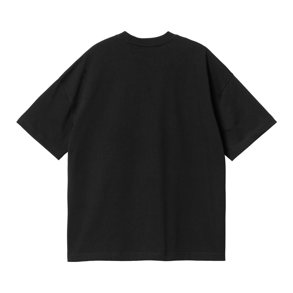 T-shirt Carhartt WIP S/S Link Script T-Shirt Black / White – vista posteriore