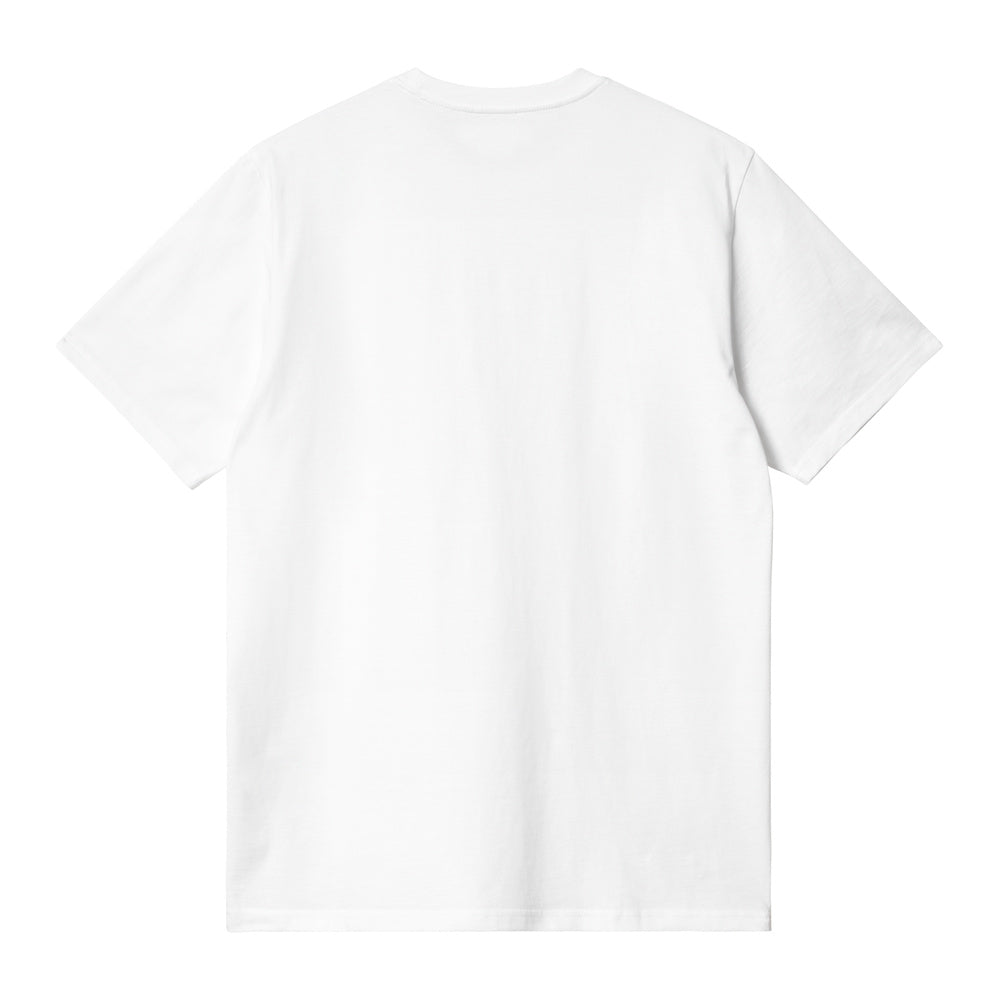 T-shirt Carhartt WIP S/S Madison T-Shirt White / Black – vista posteriore