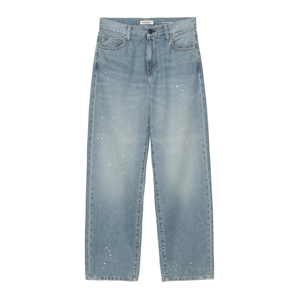 Jeans Carhartt WIP W' Arin Pant Blue Destroy Wash Splatter – vista frontale
