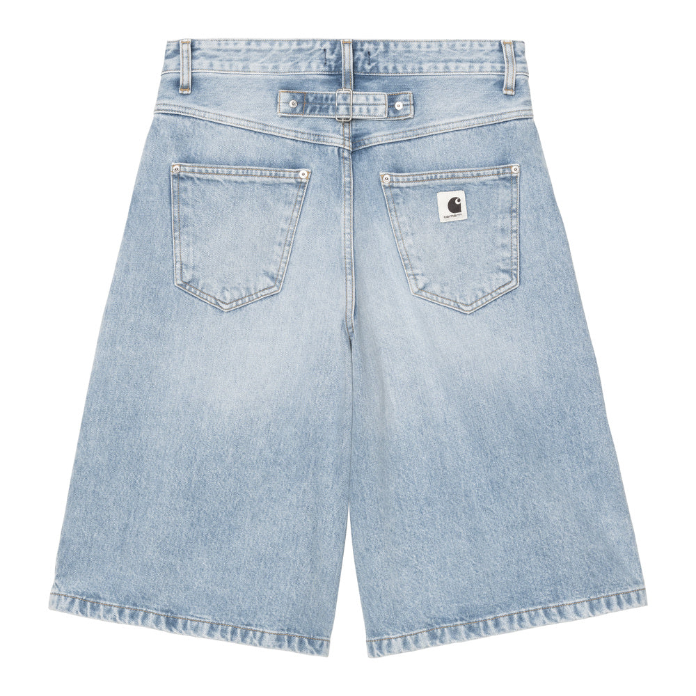Short Carhartt WIP W' Belmont Short Blue Heavy Worn Bleached – vista posteriore