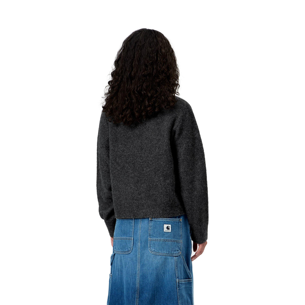 Maglione Carhartt WIP W' Curtis Sweater Tangled Black – indossato vista posteriore