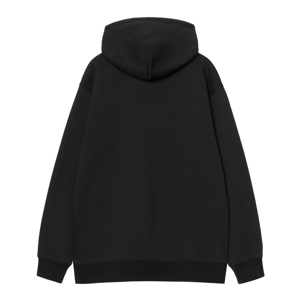 Felpa con cappuccio Carhartt WIP W' Hooded Carhartt Sweatshirt Black / Hortensia – vista posteriore
