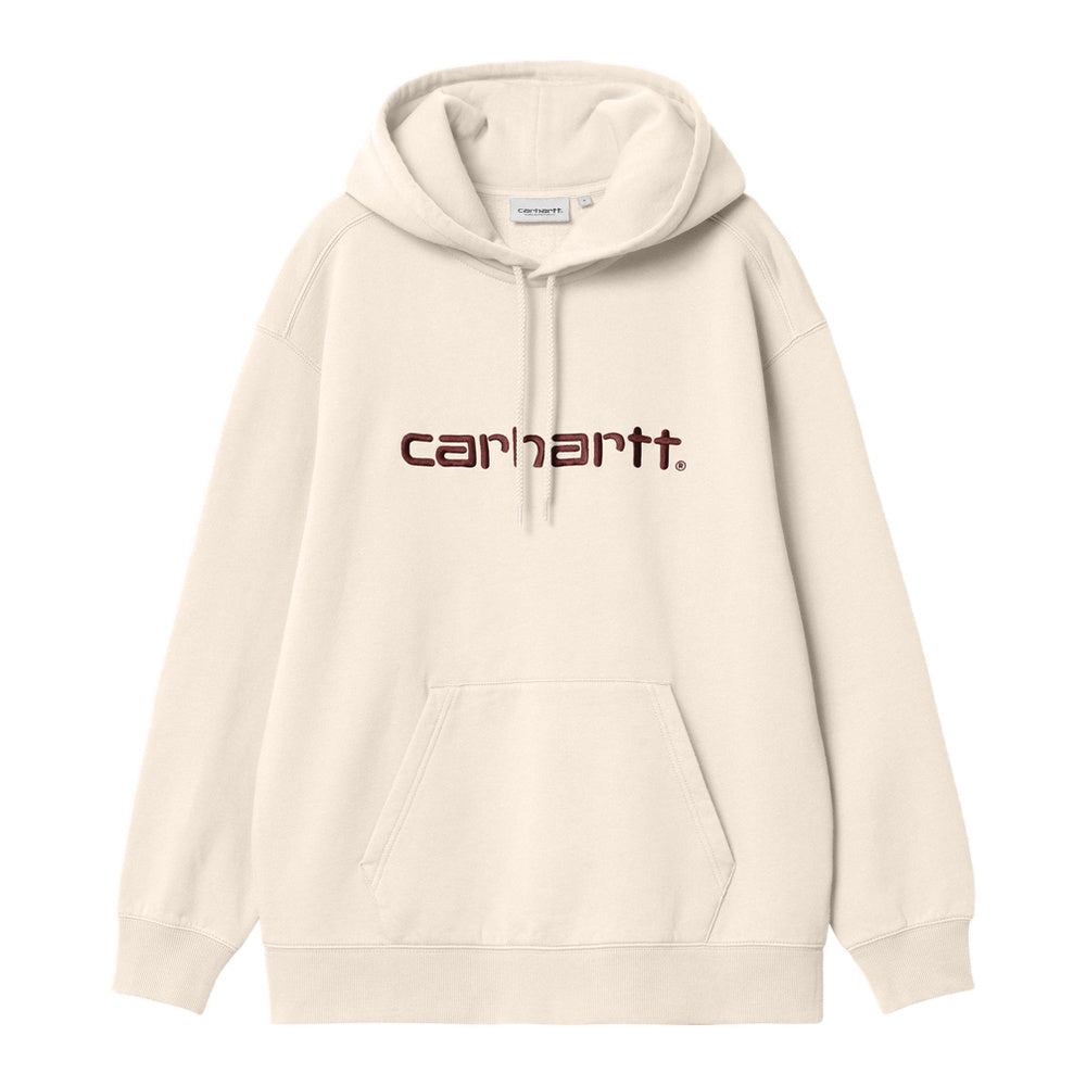 Felpa con cappuccio Carhartt WIP W' Hooded Carhartt Sweatshirt Wax – vista frontale