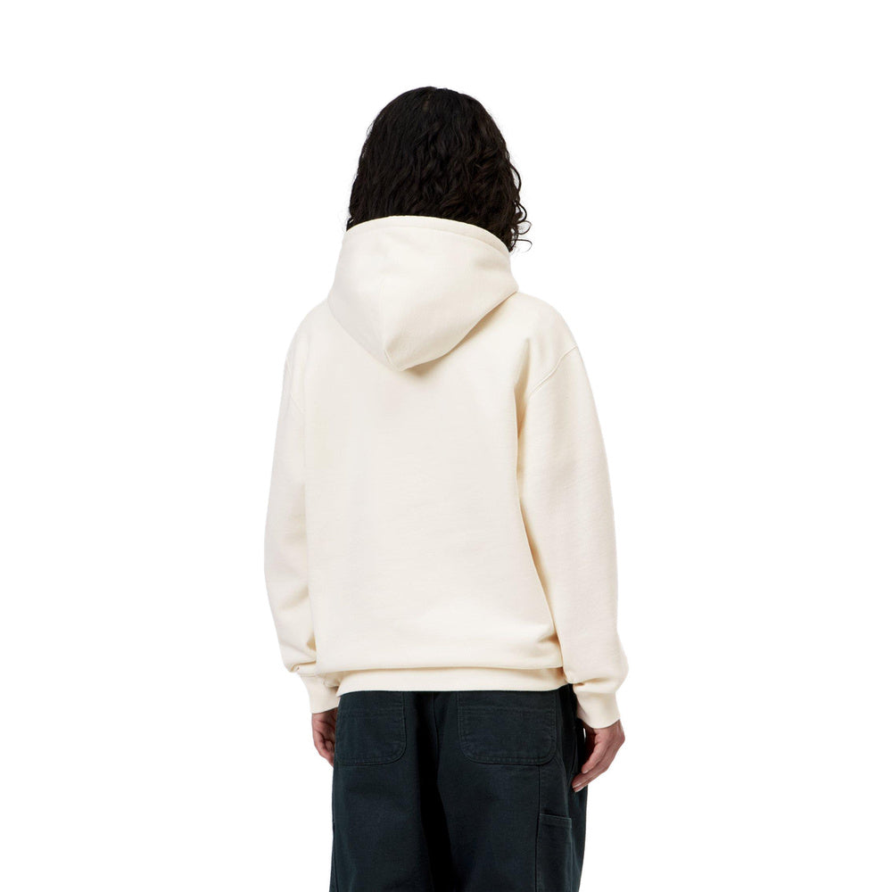 Felpa con cappuccio Carhartt WIP W' Hooded Carhartt Sweatshirt Wax – indossata vista posteriore