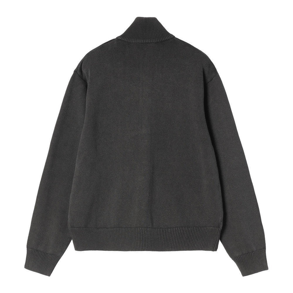 Cardigan Carhartt WIP W' Kori Sweater Jacket Black Garment Dyed – vista posteriore