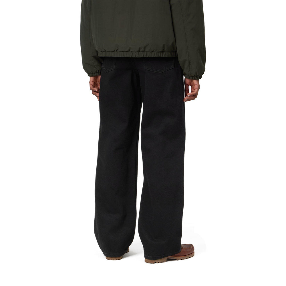 Jeans Carhartt WIP W' Lavine Pant Black Rinsed – indossati vista posteriore