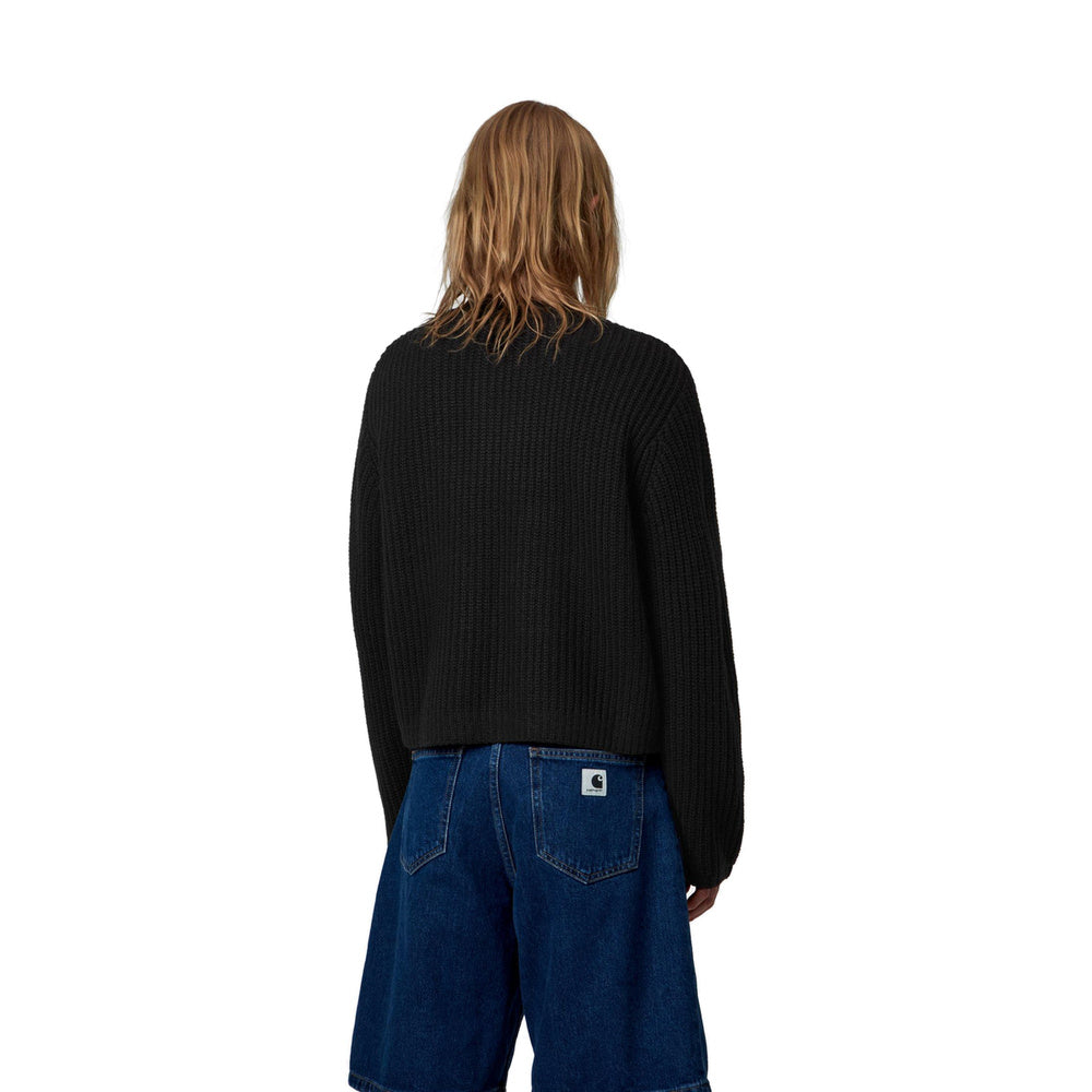 Maglione Carhartt WIP W' Mira Sweater Black – indossato vista posteriore