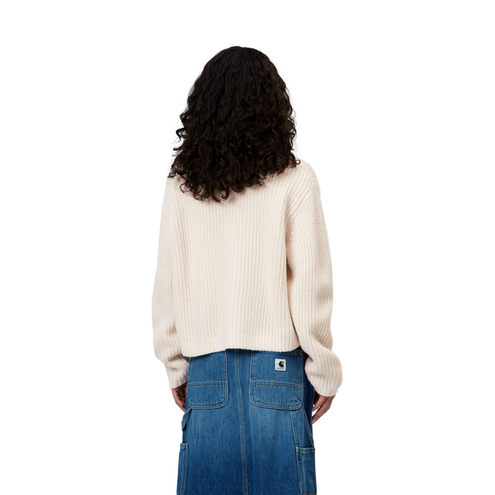 Maglione Carhartt WIP W' Mira Sweater Natural – indossato vista posteriore