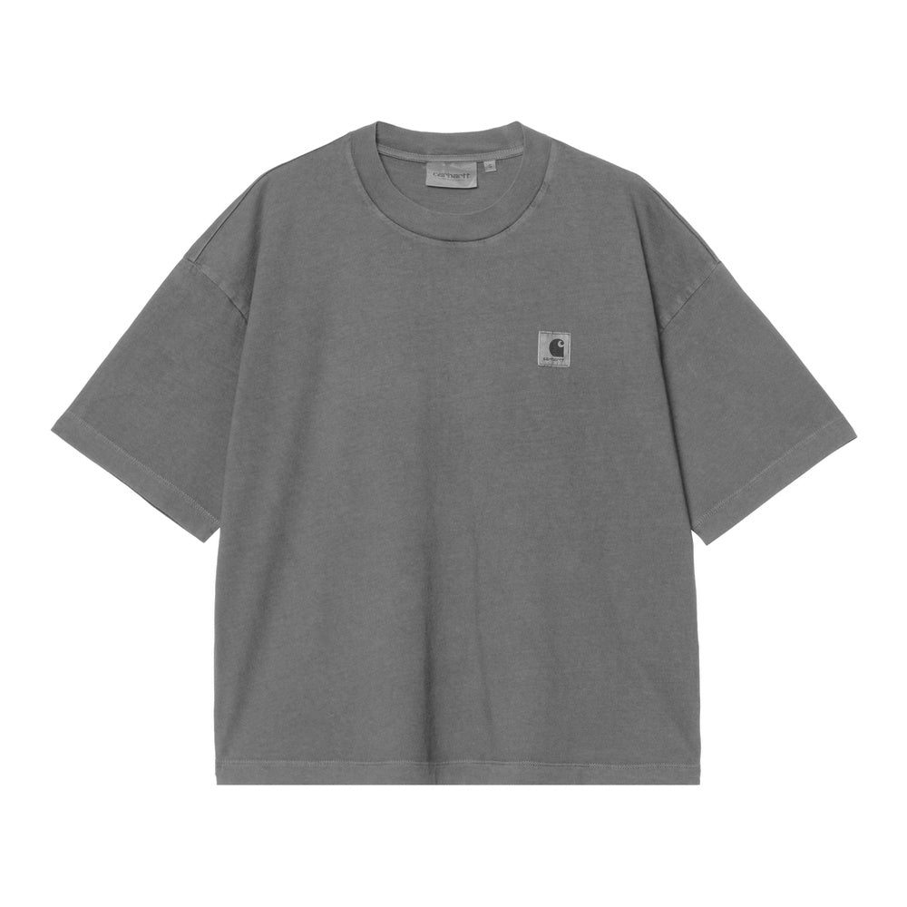 T-shirt Carhartt WIP W' S/S Nelson T-Shirt Black Garment Dyed – vista frontale