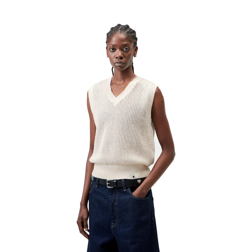 Gilet Carhartt WIP W' Stockton Vest Wax – indossato vista frontale