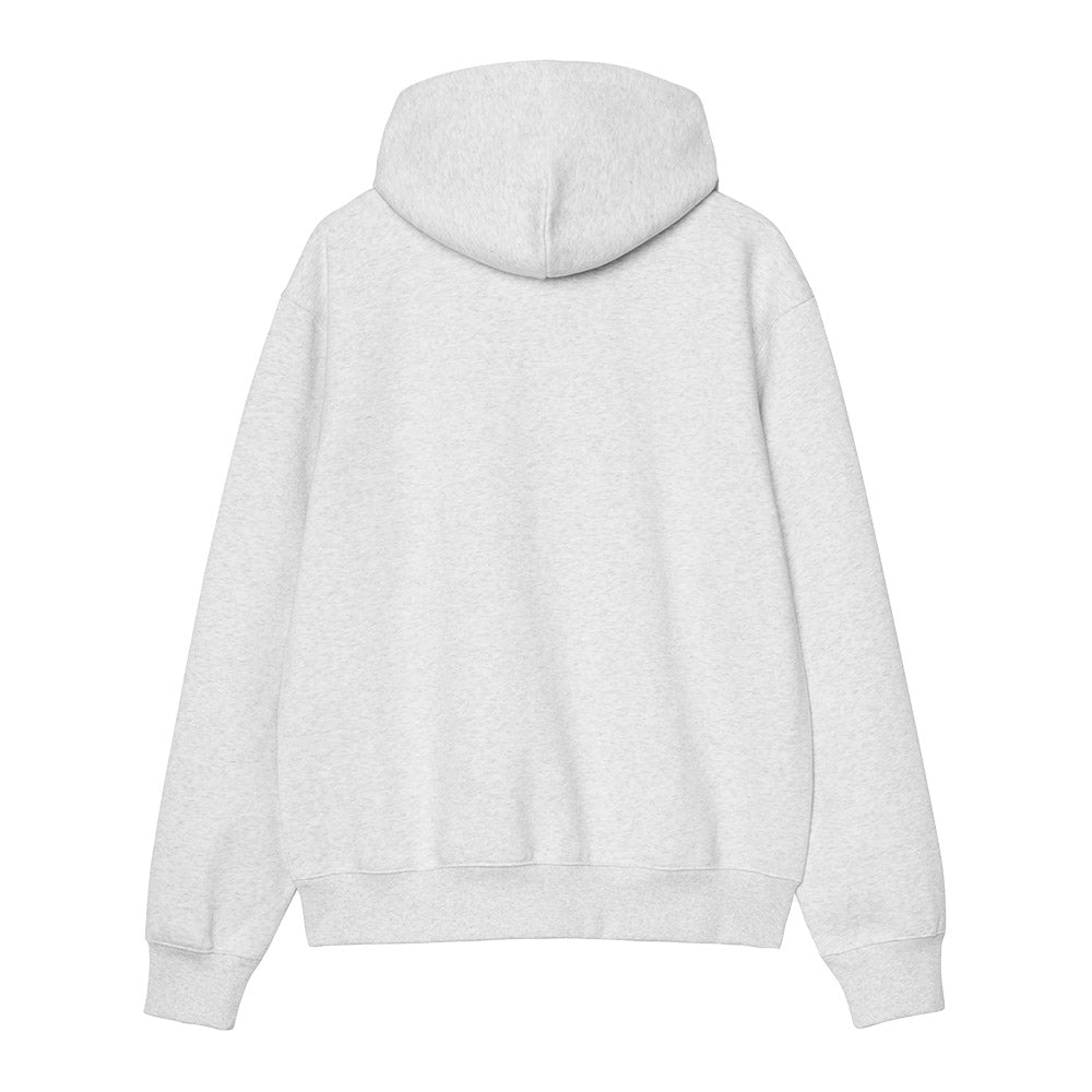 Felpa con cappuccio Carhartt WIP Hooded Carhartt Sweatshirt Ash Heather / Graphite – vista posteriore