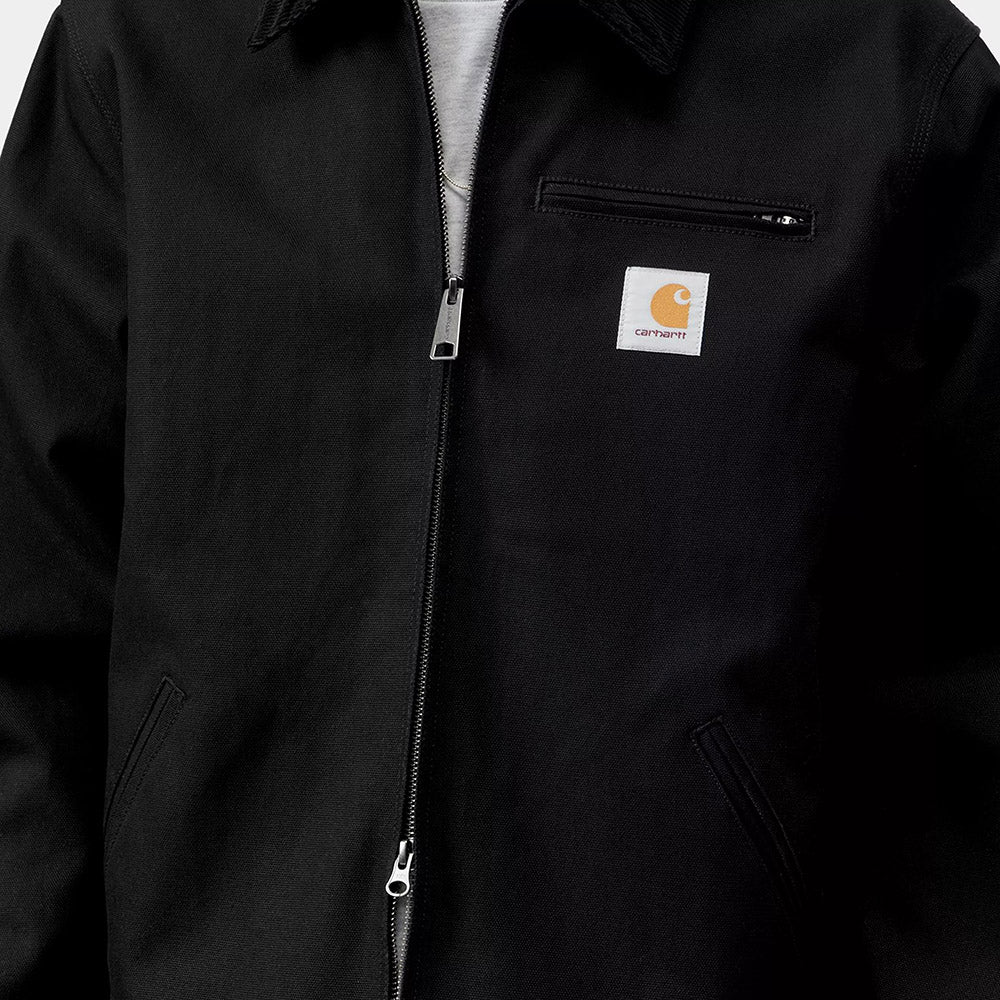 Giacca Carhartt WIP Detroit Jacket (Winter) Black / Black, Rigid – dettaglio indossato