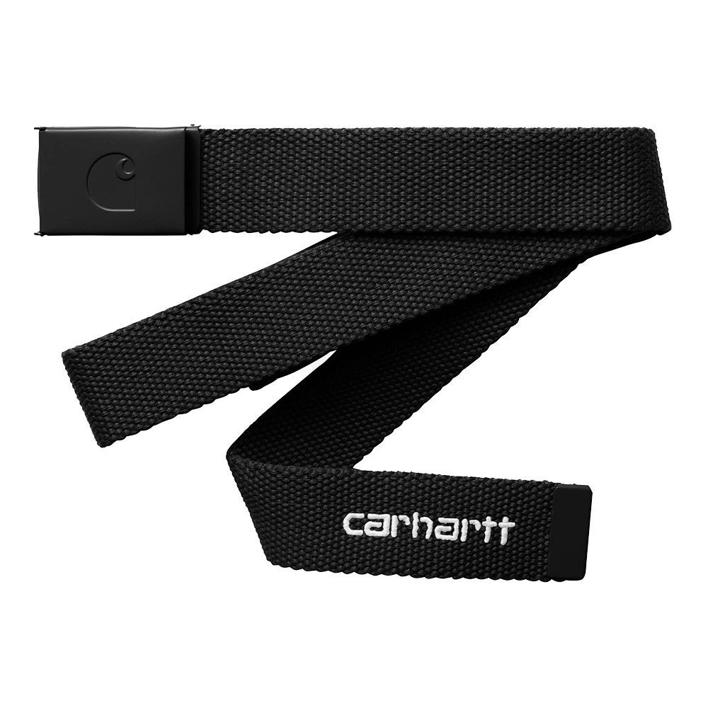 Cintura Carhartt WIP C-Logo Belt Tonal Black / White – vista frontale