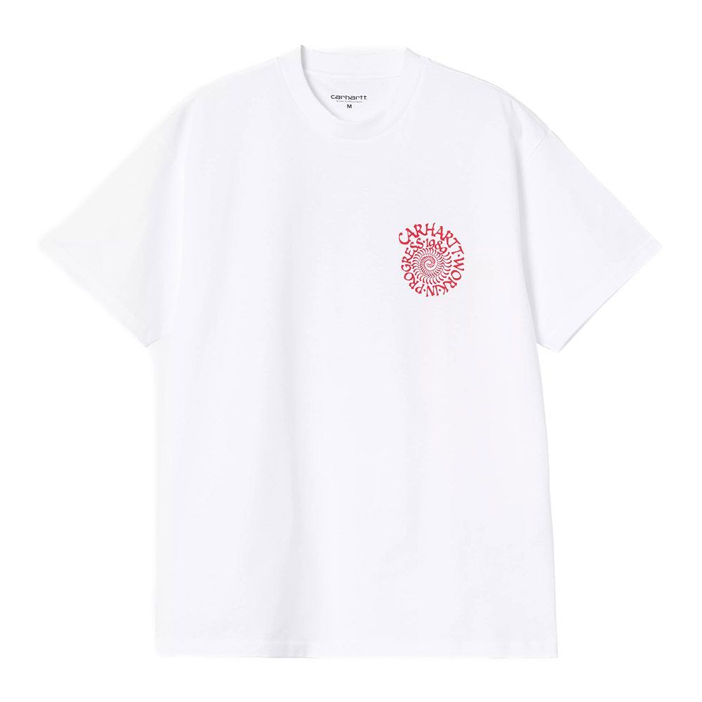 T-shirt Carhartt WIP S/S Spirals T-Shirt White – vista frontale