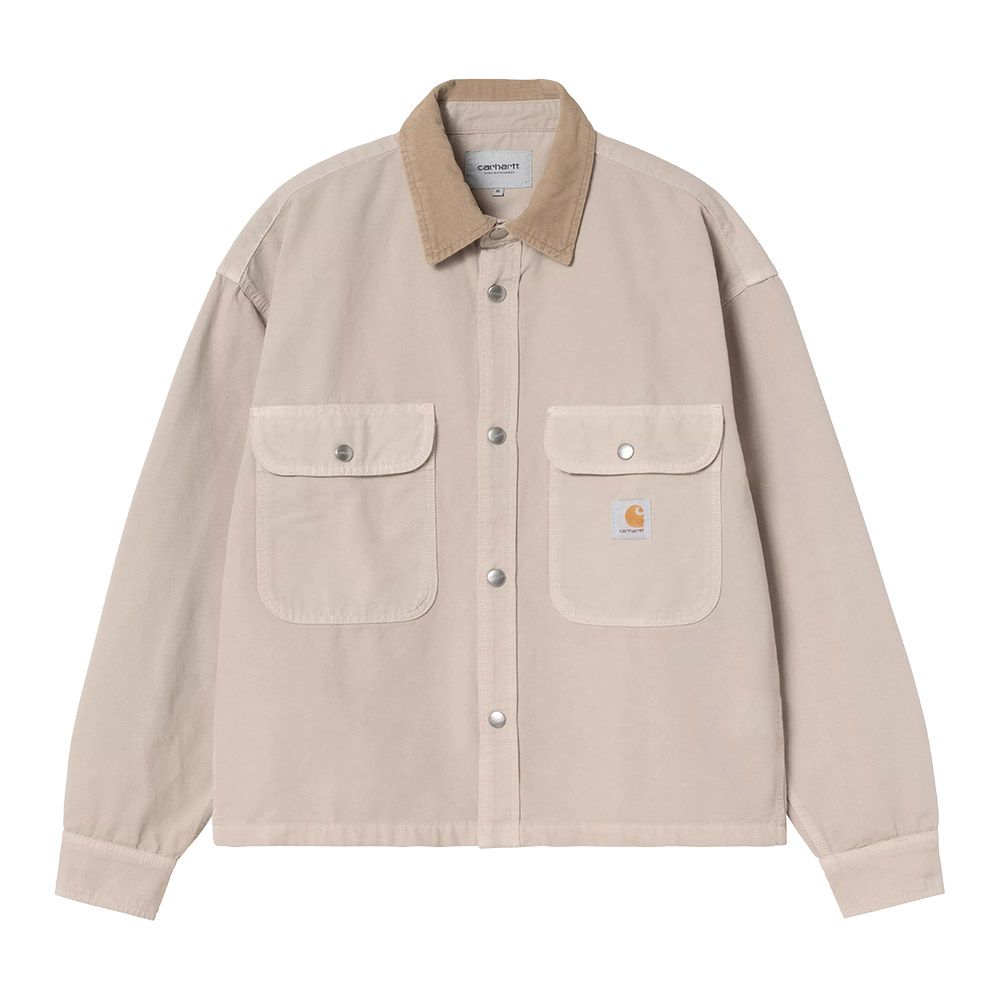 Giacca Carhartt WIP Prescott Shirt Jacket Leather Garment Dyed – vista frontale