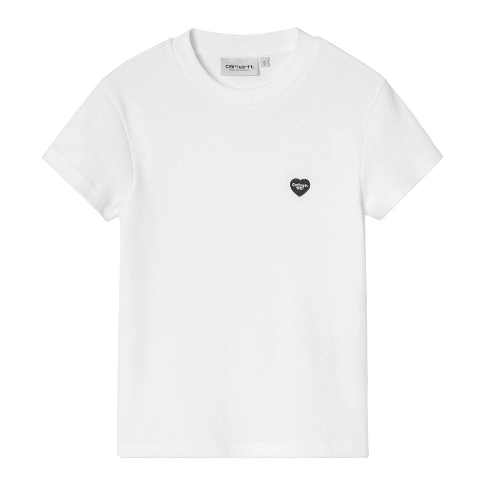 T-shirt Carhartt WIP Women's S/S Small Heart Patch T-Shirt White – vista frontale
