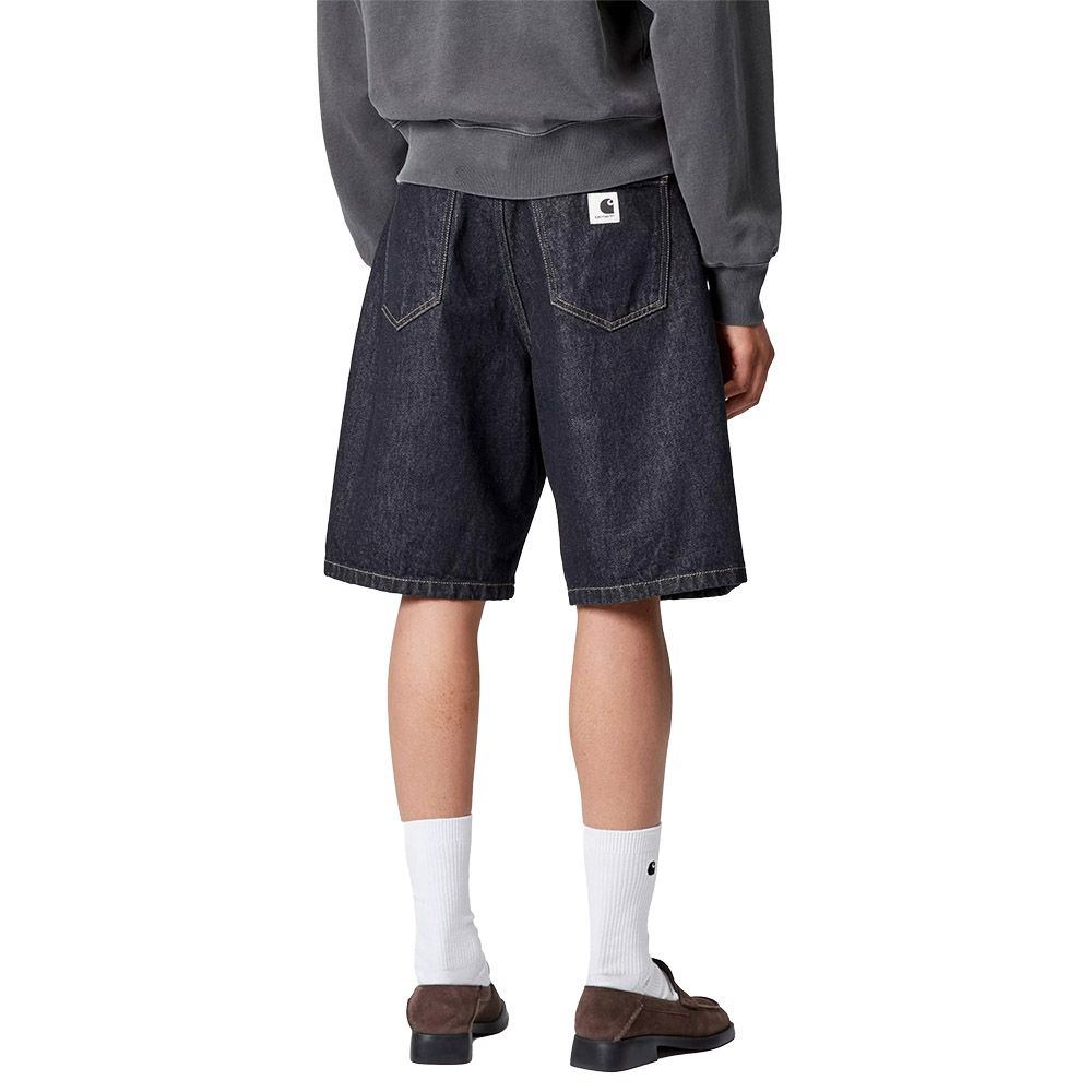 Short Carhartt WIP W' Brandon Short Blue Rinsed – indossati vista posteriore