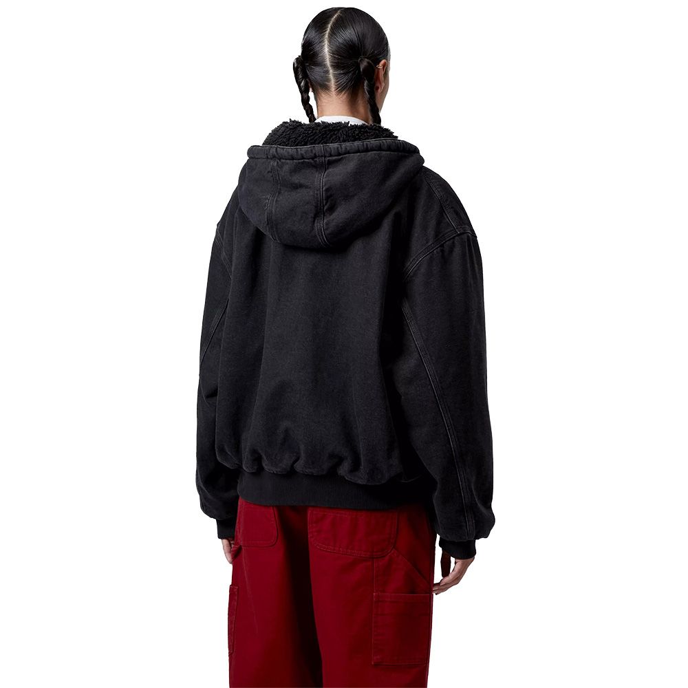 Giacca Carhartt WIP W' OG Active Jacket Black Stone Washed – indossata vista posteriore
